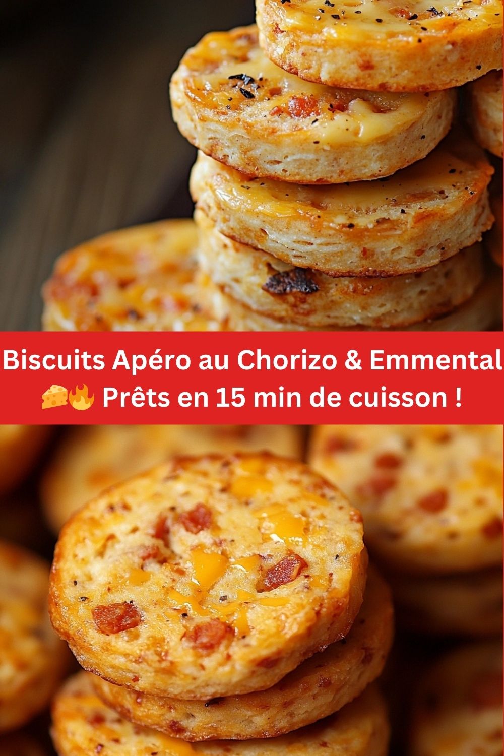 Biscuits Apéro au Chorizo & Emmental Prêts en 15 min de cuisson !
