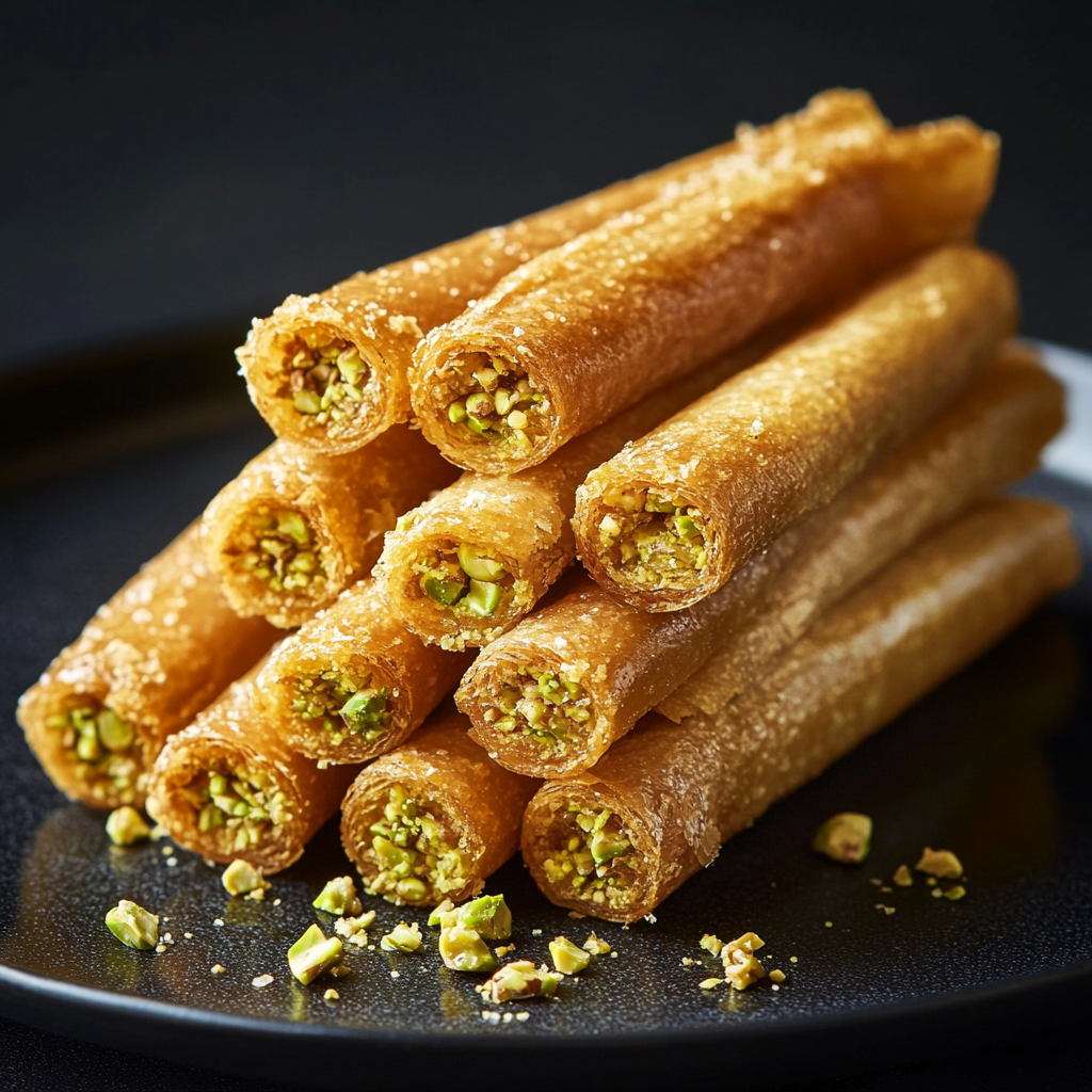 Cigares Pistache Citron Croustillants