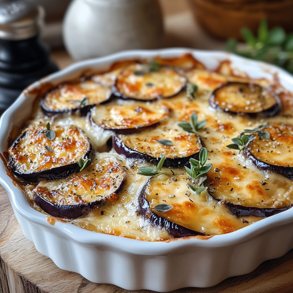 Gratin d’Aubergines Fondant et Généreux