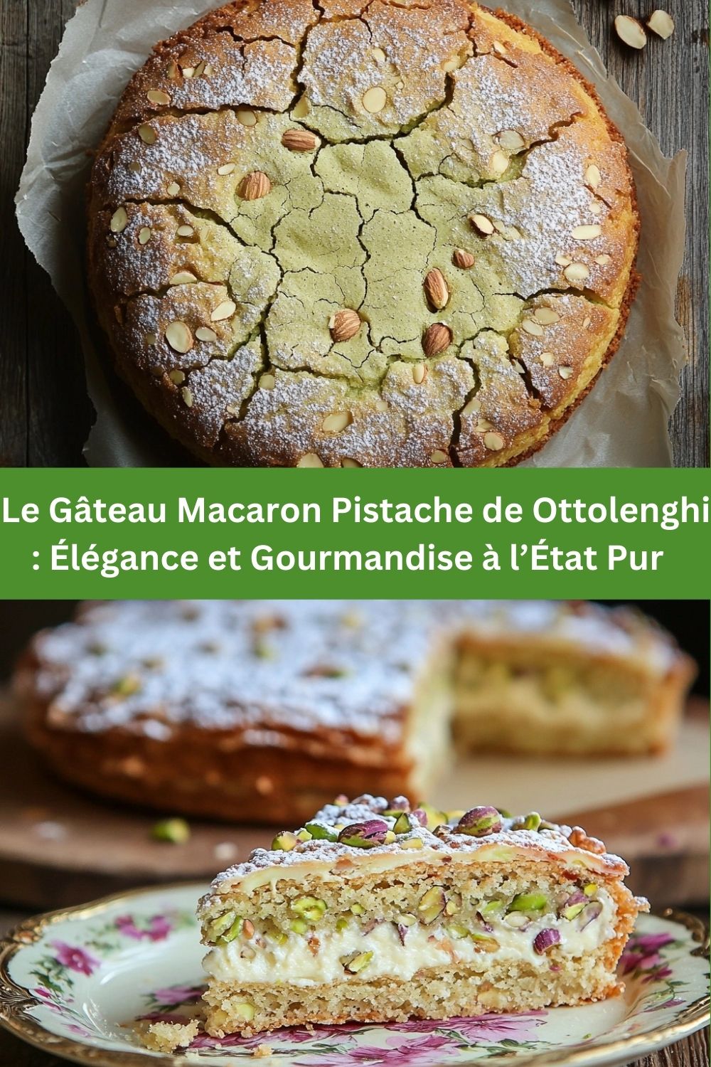 Le Gâteau Macaron Pistache de Ottolenghi : Élégance et Gourmandise à l’État Pur