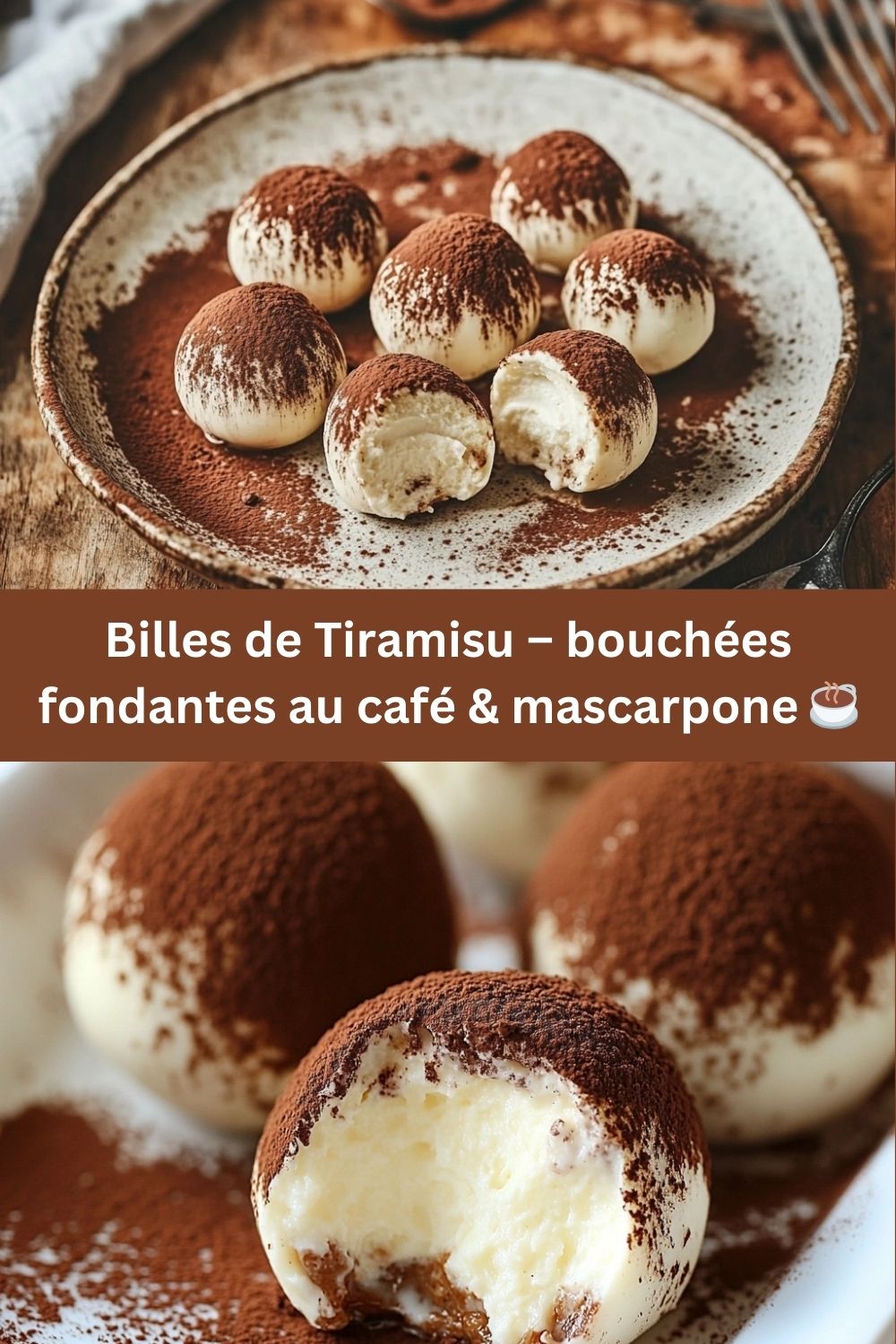 Billes de Tiramisu – bouchées fondantes au café & mascarpone