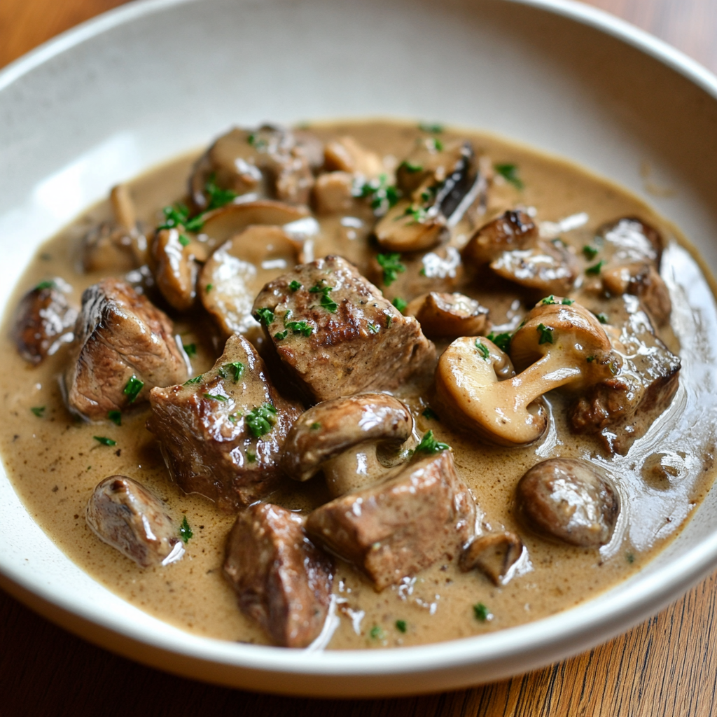 Bœuf Stroganoff à la Façon d’Alain Ducasse – Recette Fondante & Crémeuse
