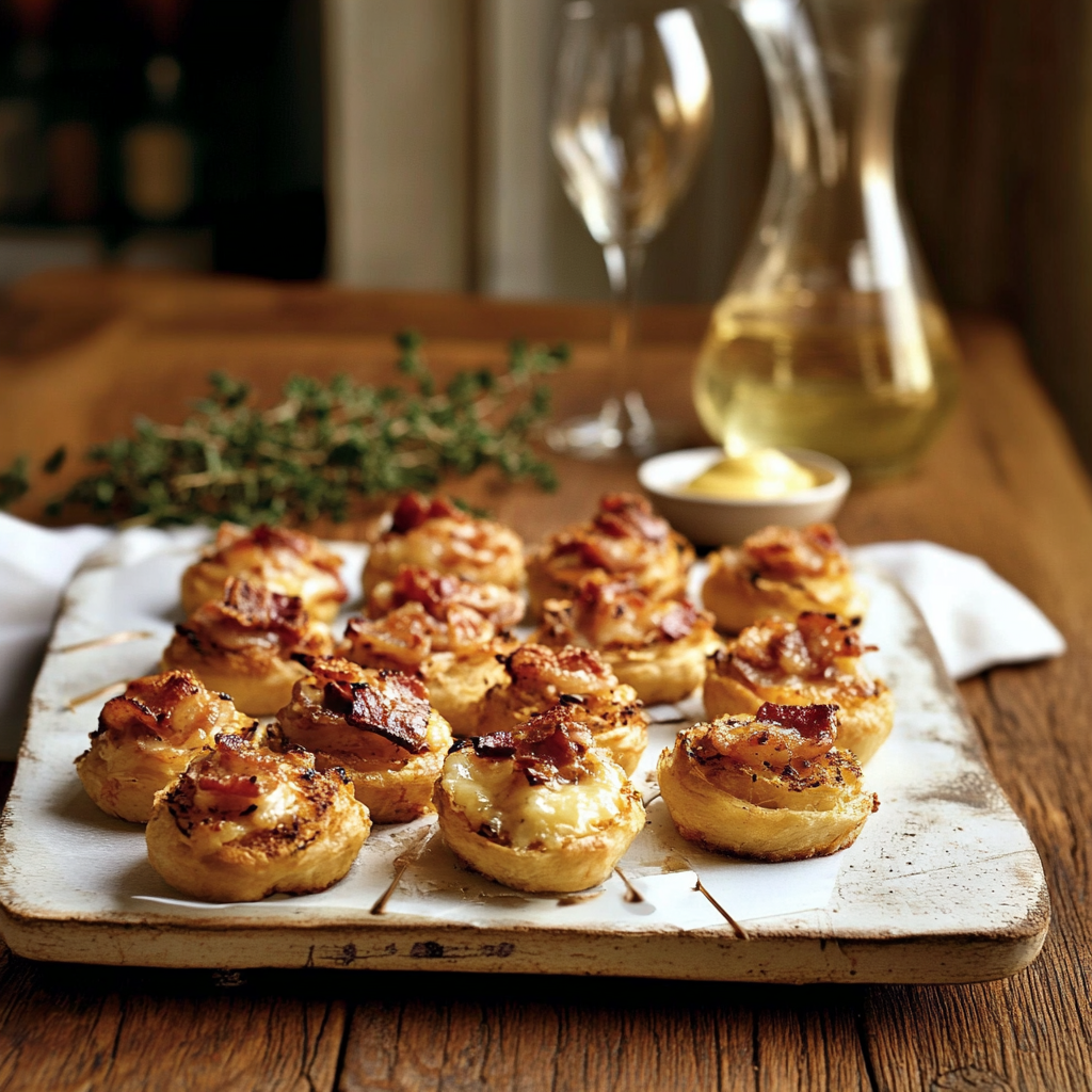 Bouchées Salées au Lardons et Comté – Parfaites pour l’apéro !