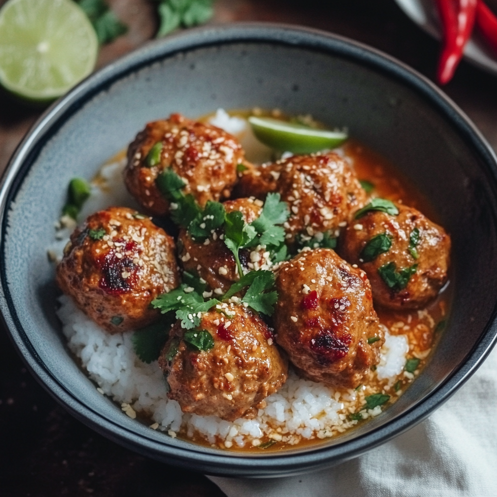Boulettes Thaïlandaises à la Sauce Coco-Curry