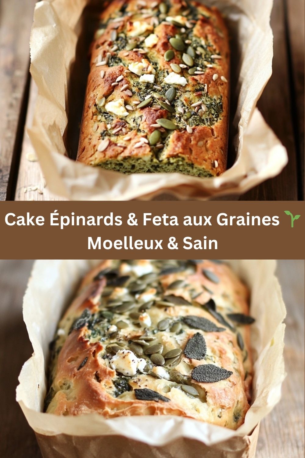 Cake Épinards & Feta aux Graines – Moelleux & Sain