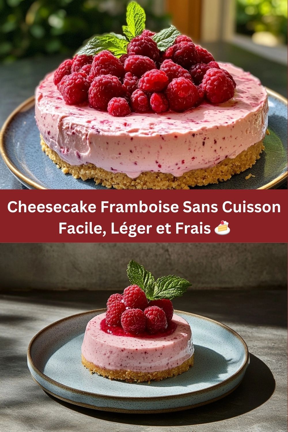 Cheesecake Framboise Sans Cuisson – Facile, Léger et Frais 