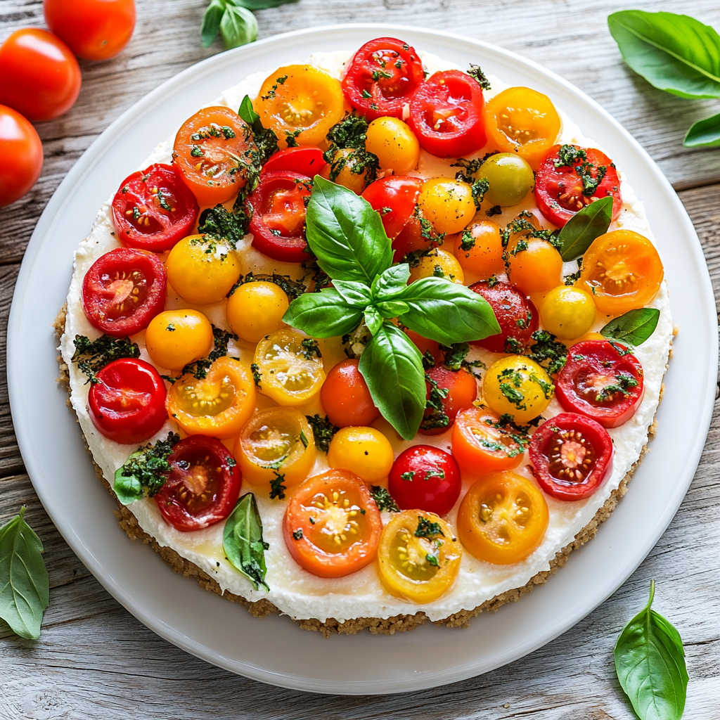 Cheesecake Salé au Chèvre & Tomates Cerises — Facile, Chic et Bluffant !