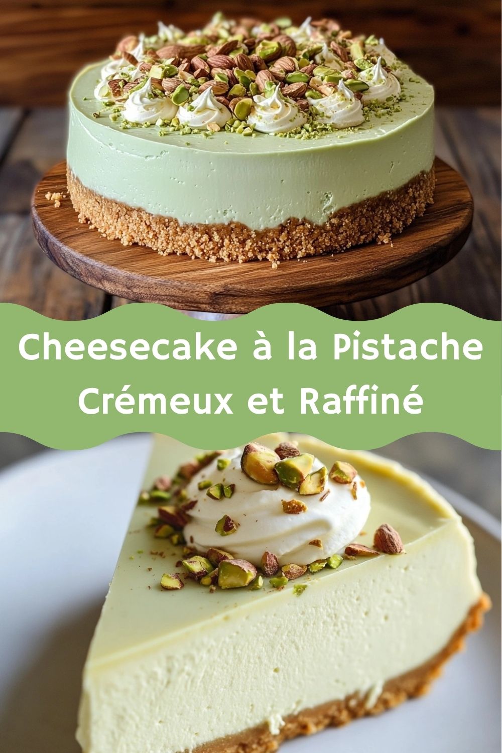 Cheesecake à la Pistache Crémeux et Raffiné