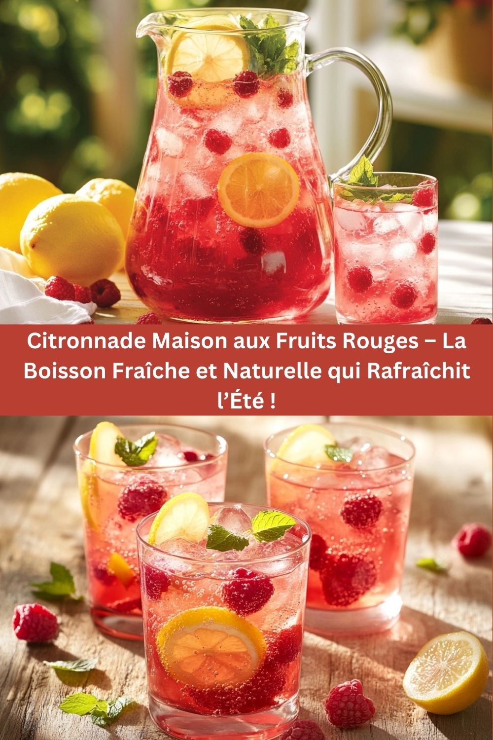 Citronnade Maison aux Fruits Rouges – La Boisson Fraîche et Naturelle qui Rafraîchit l’Été !