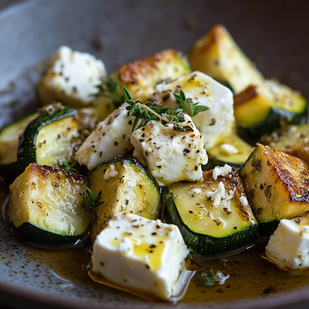 Courgettes à la Feta au Four : Recette simple et savoureuse