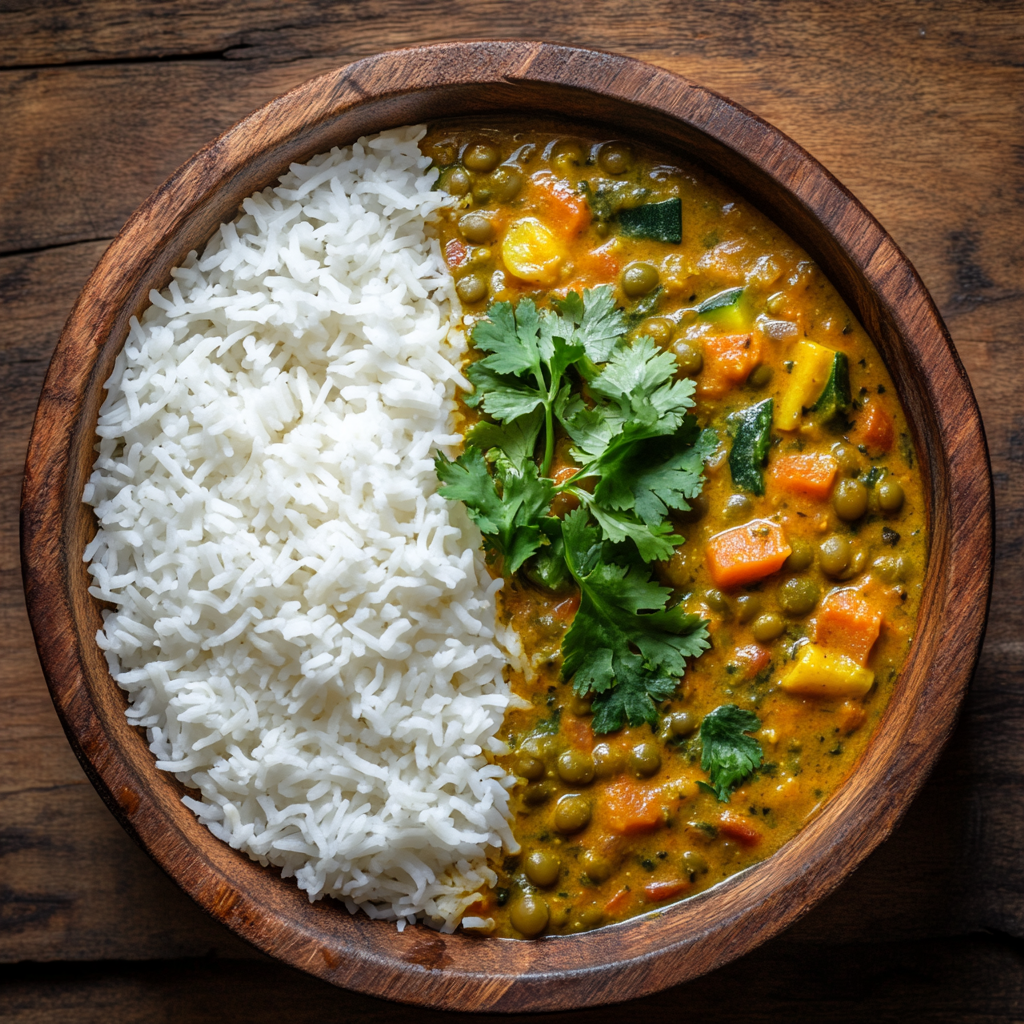 Curry de Lentilles Vertes au Lait de Coco Recette Végétarienne Savoureuse