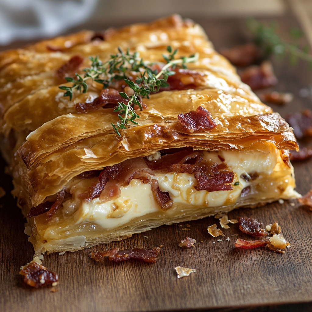 Feuilleté au Camembert et Lardons — Croustillant, Fondant, Parfait à Partager