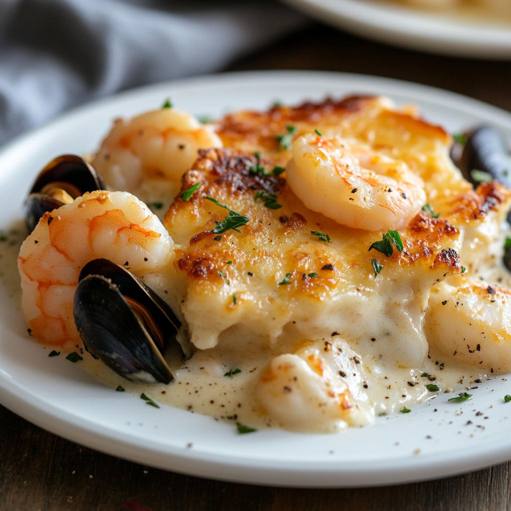 Gratin de Fruits de Mer Crémeux & Gourmand