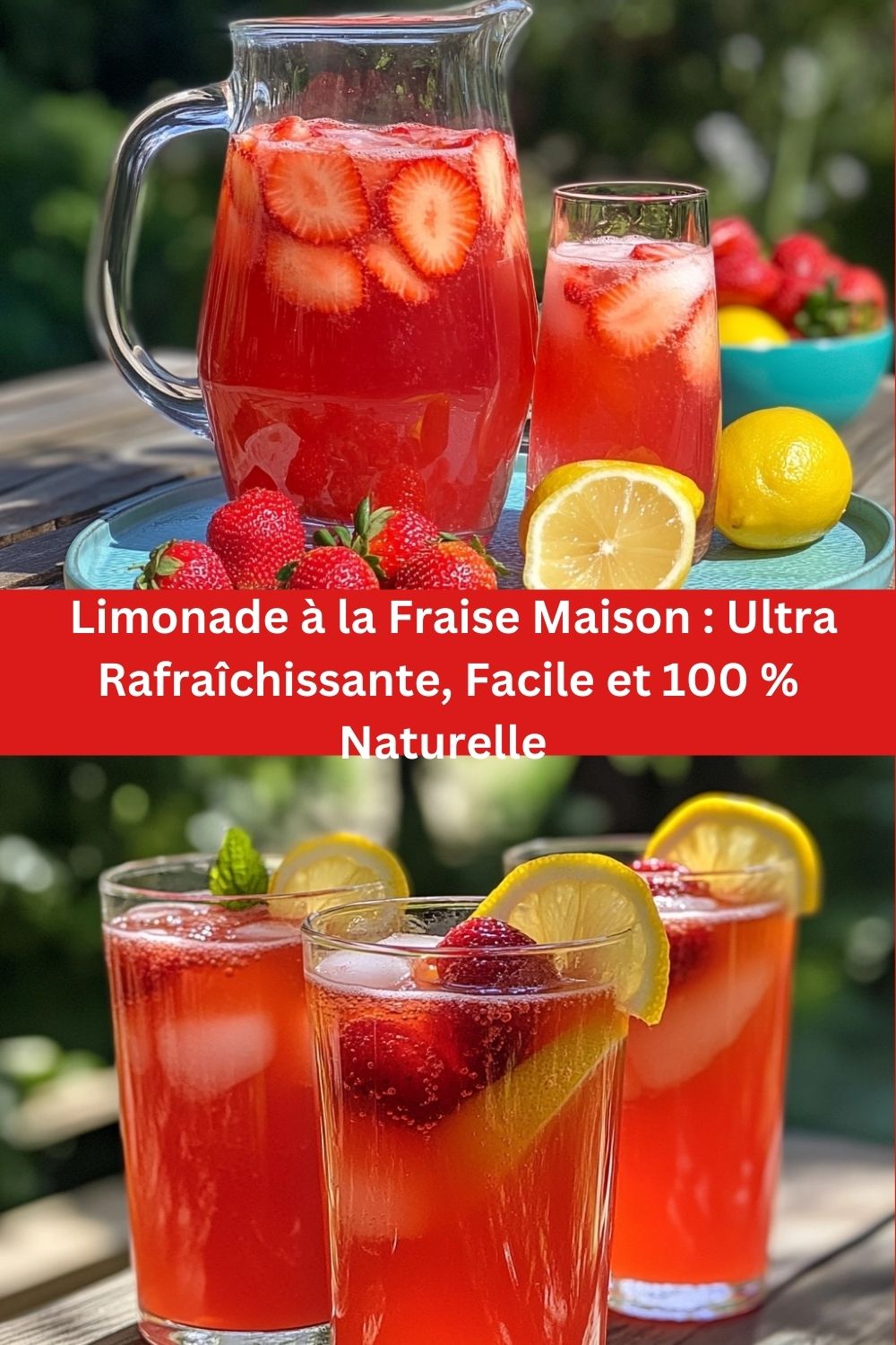 Limonade à la Fraise Maison : Ultra Rafraîchissante, Facile et 100 % Naturelle !