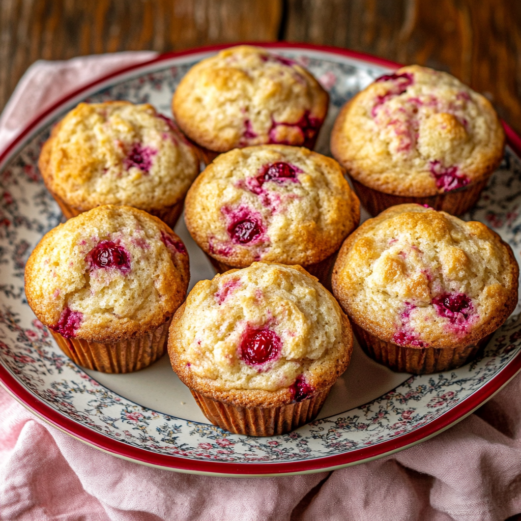 Petits gâteaux moelleux à la ricotta et aux framboises