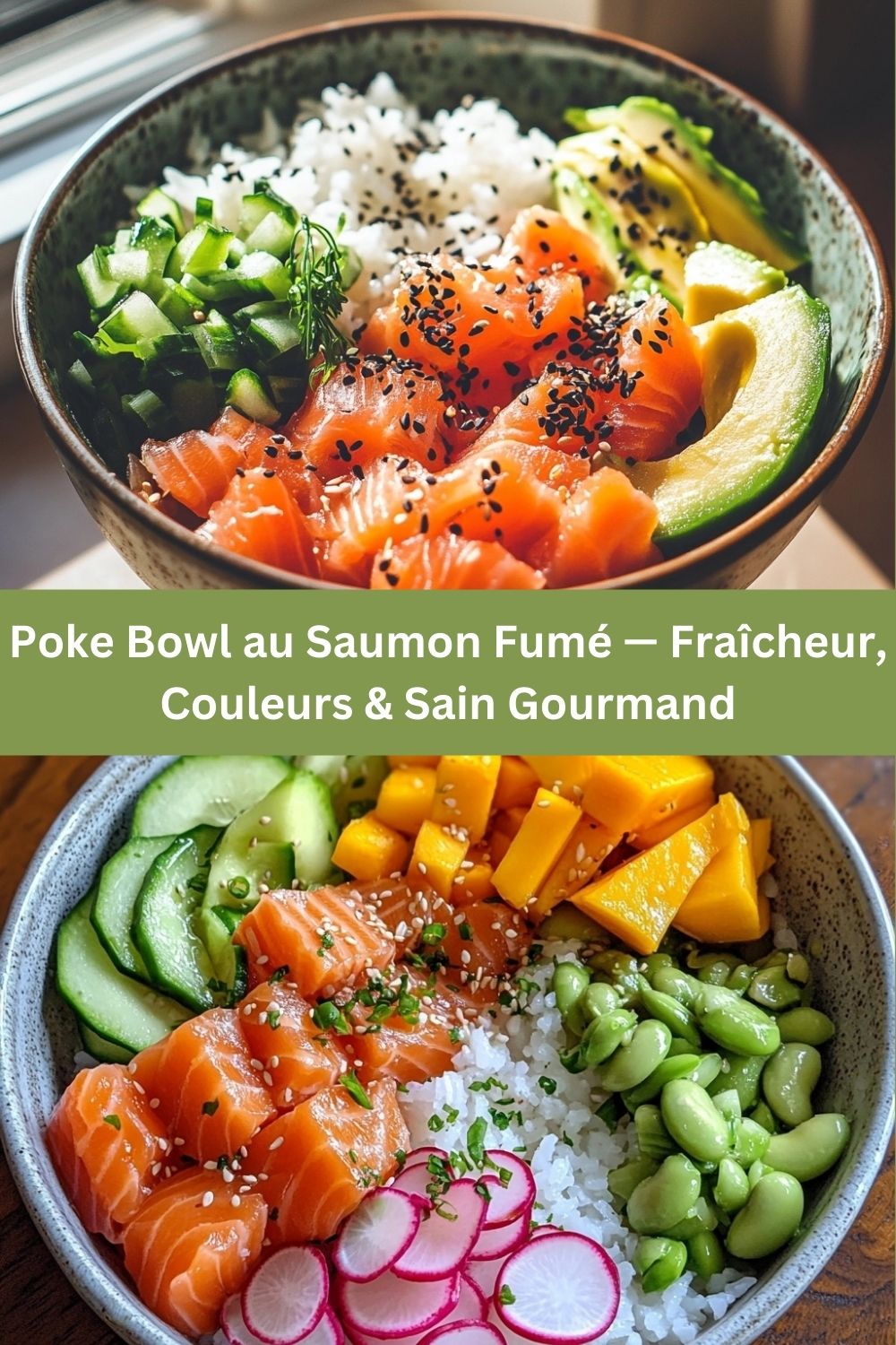 Poke Bowl au Saumon Fumé — Fraîcheur, Couleurs & Sain Gourmand