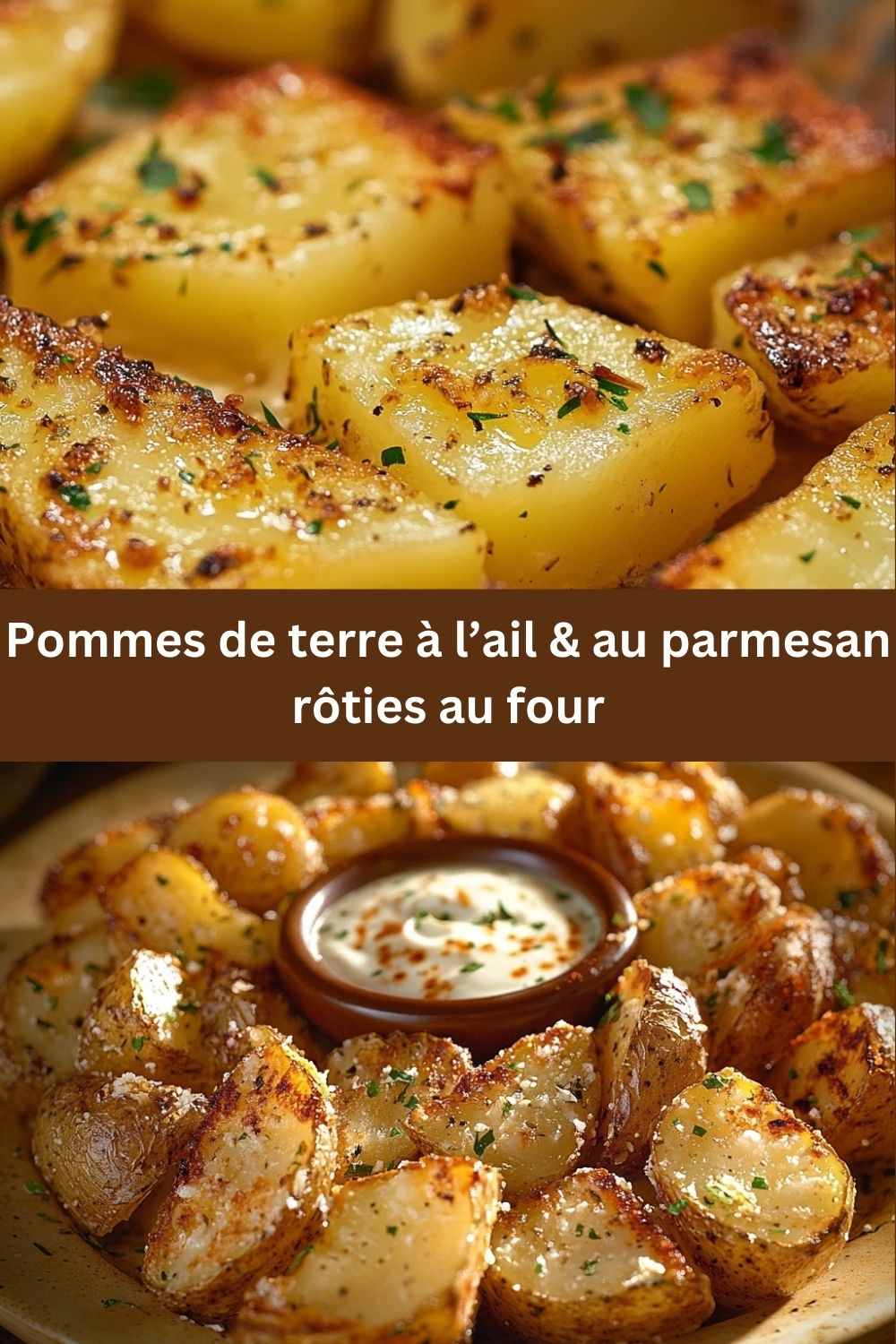 Pommes de terre à l’ail & au parmesan rôties au four