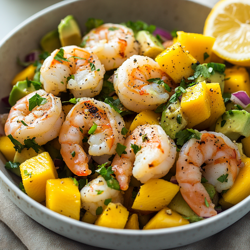 Salade Avocat, Mangue & Crevettes – Ultra Fraîche et Parfumée !