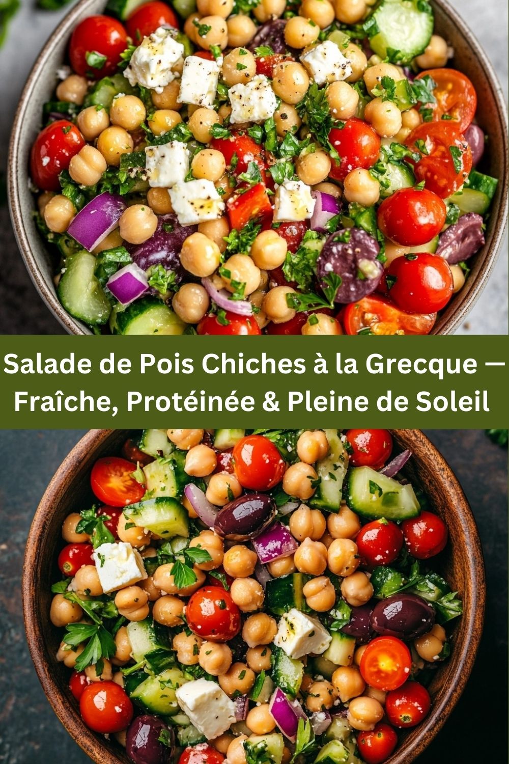 Salade de Pois Chiches à la Grecque — Fraîche, Protéinée & Pleine de Soleil