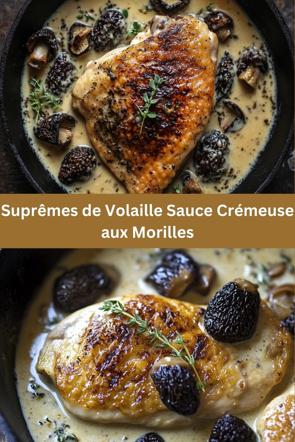 Suprêmes de Volaille Sauce Crémeuse aux Morilles