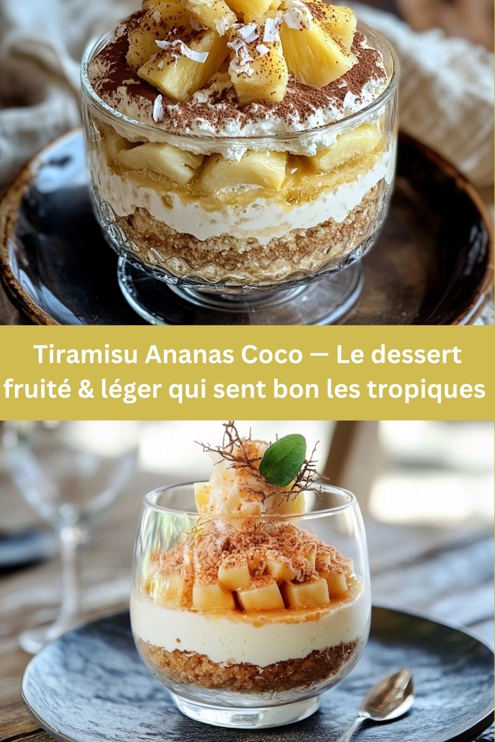 Tiramisu Ananas Coco — Le dessert fruité & léger qui sent bon les tropiques