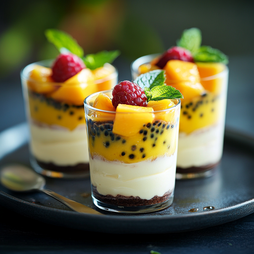 Tiramisu Tropical Mangue & Passion – Dessert Frais et Exotique