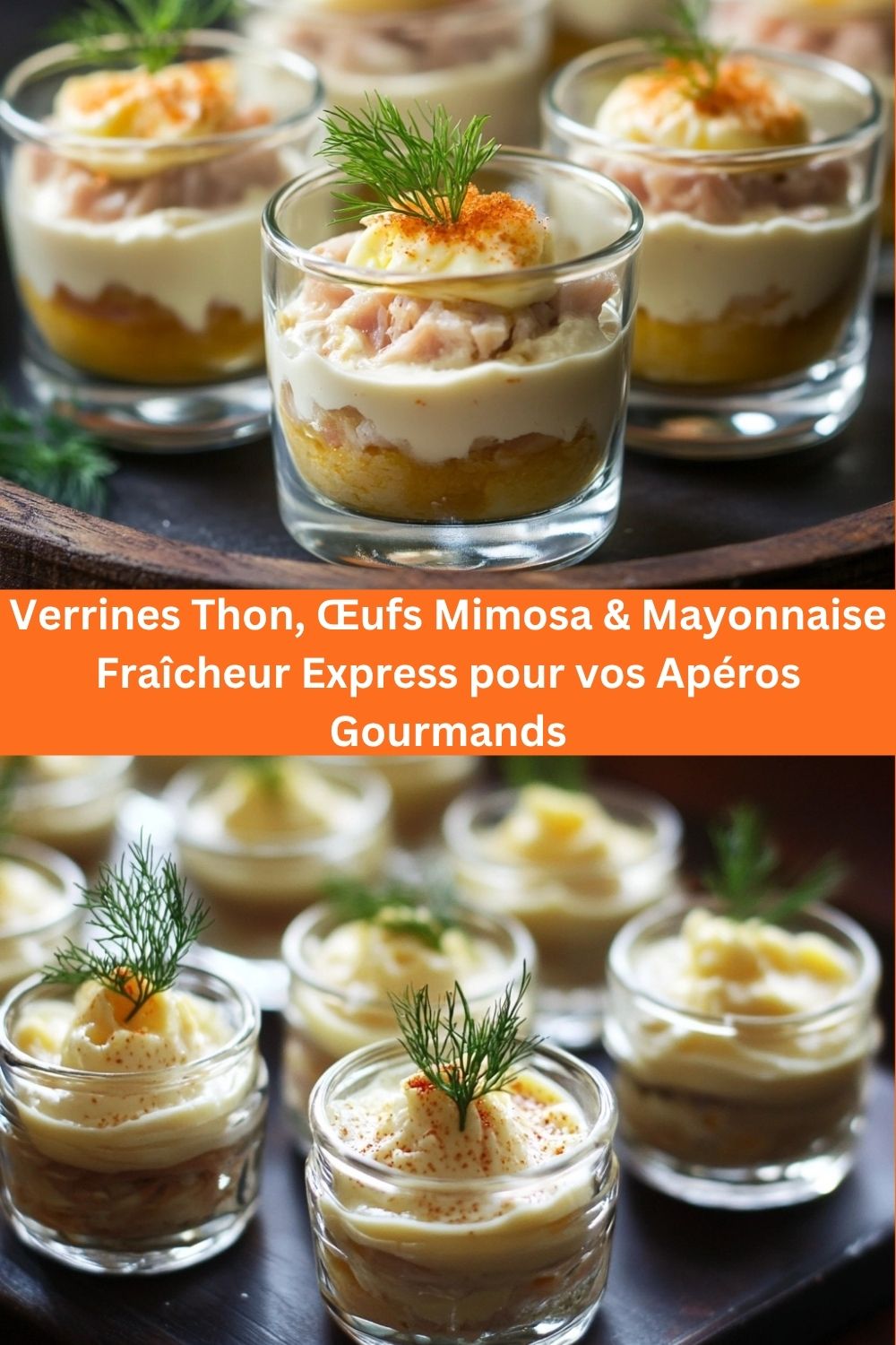 Verrines Thon, Œufs Mimosa & Mayonnaise – Fraîcheur Express pour vos Apéros Gourmands