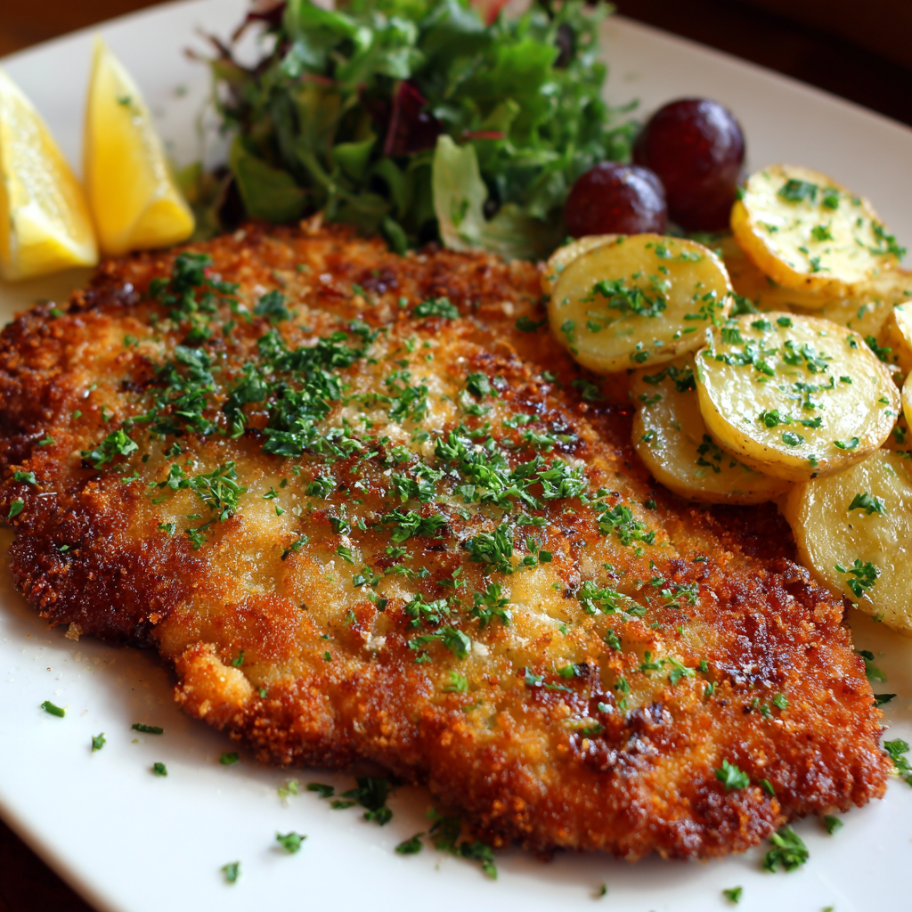 Escalope de Veau Milanaise – Croustillant Doré & Citronné