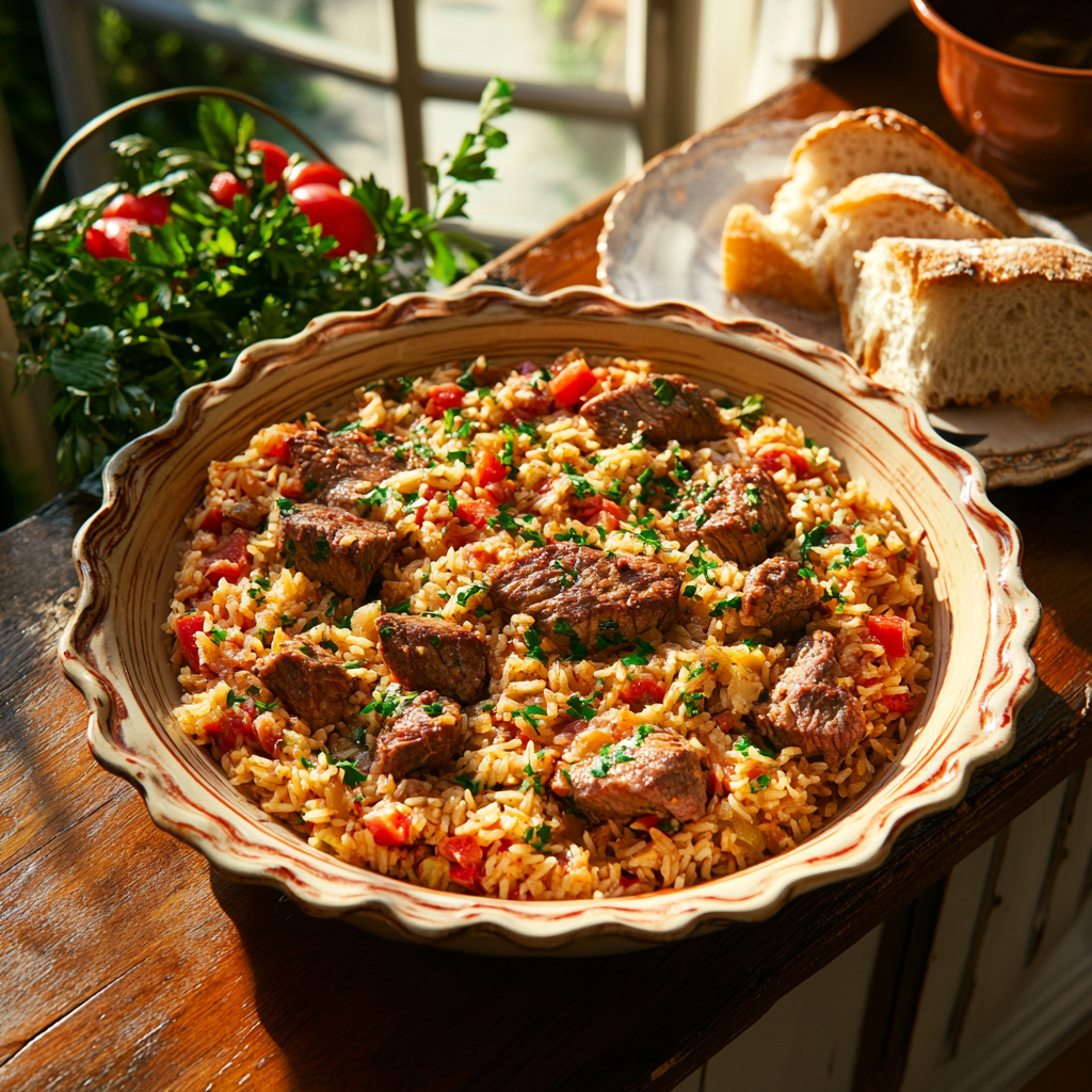 Riz & Bœuf en Une Seule Casserole – Le Plat Famille Facile et Ultra Gourmand