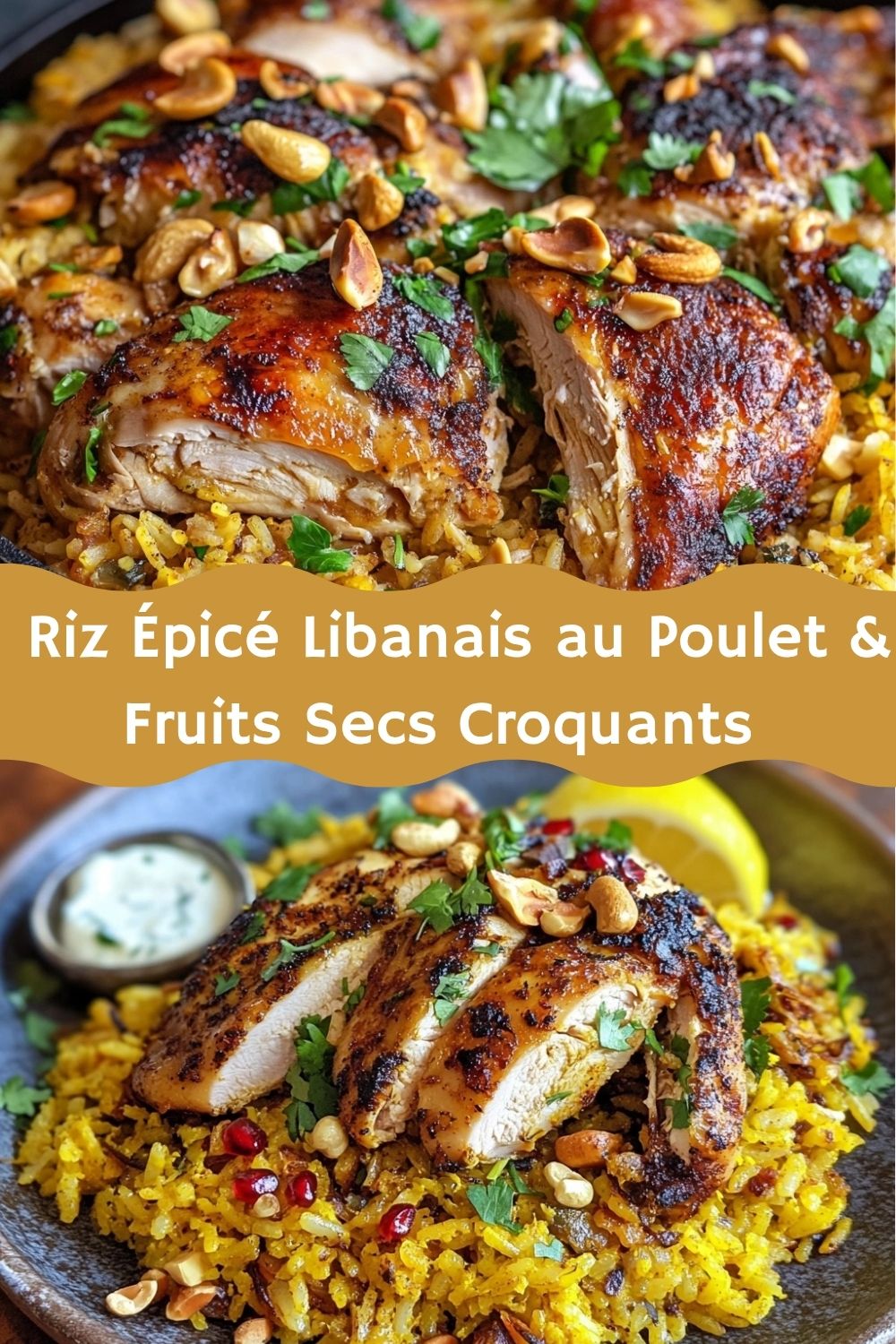 Riz Épicé Libanais au Poulet & Fruits Secs Croquants