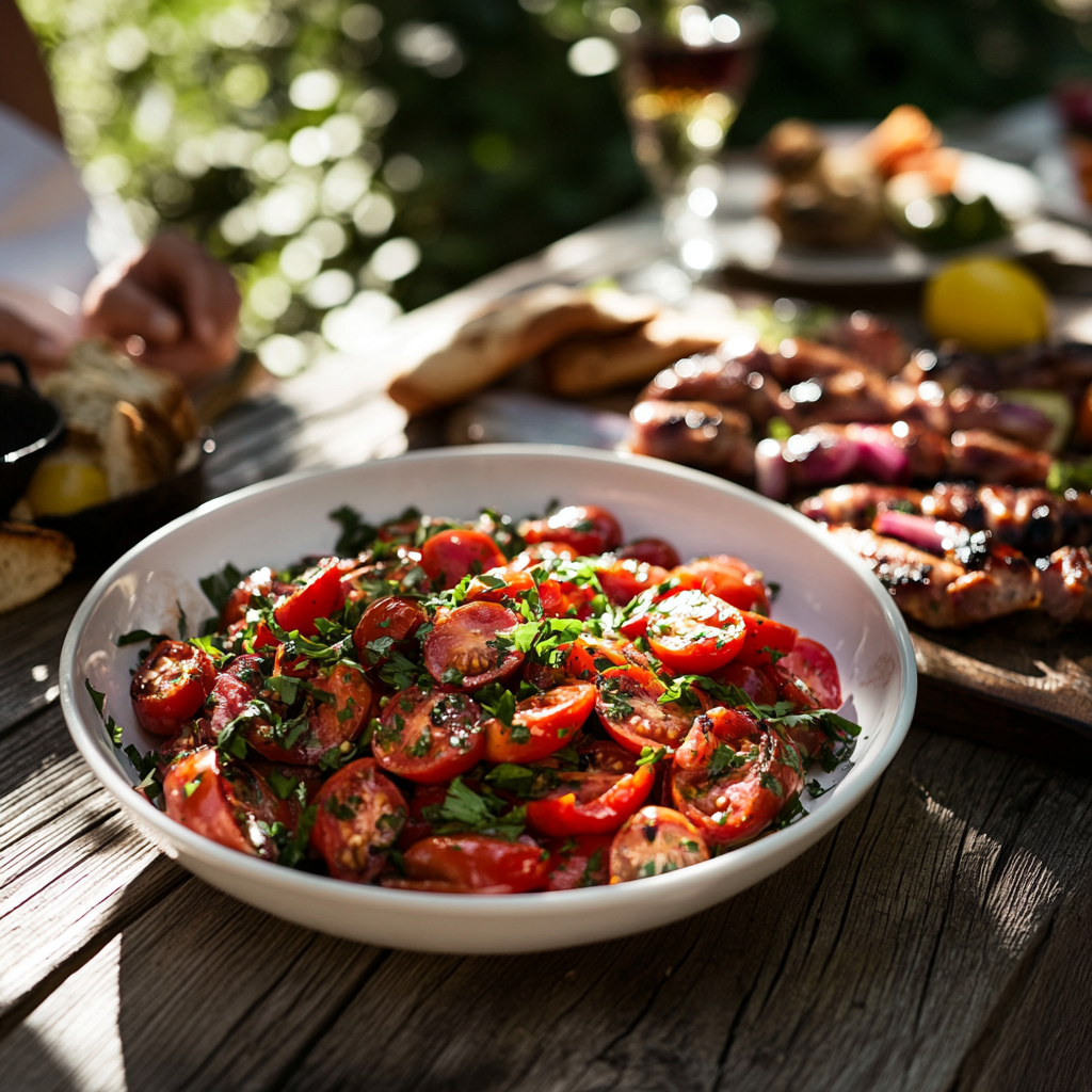 Salade Libanaise aux Tomates Fraîches et Herbes