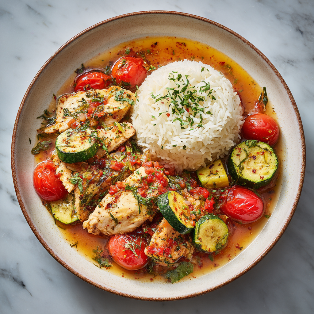 Émincé de Poulet aux Courgettes & Tomates Cerises – Rapide, Léger et Plein de Goût !