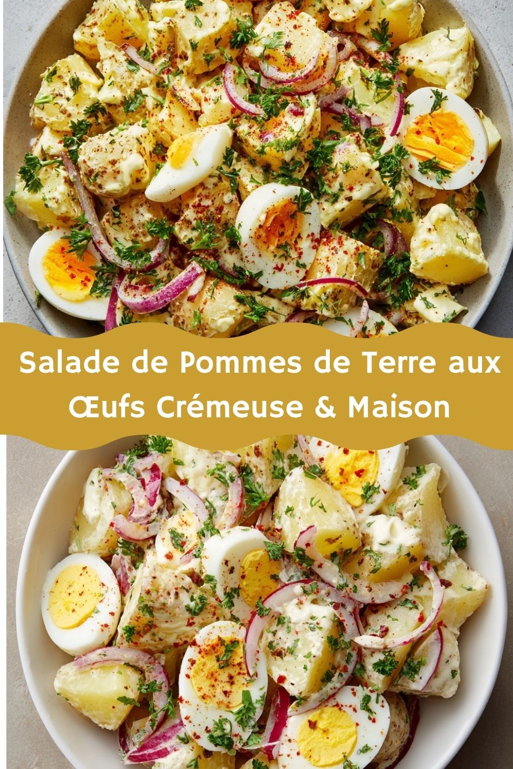 Salade de Pommes de Terre aux Œufs Crémeuse & Maison