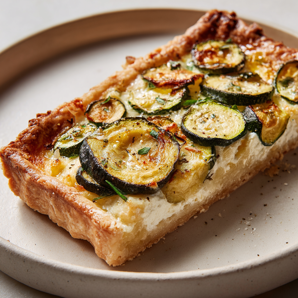Tarte Courgette Ricotta & Menthe – Fraîcheur Méditerranéenne