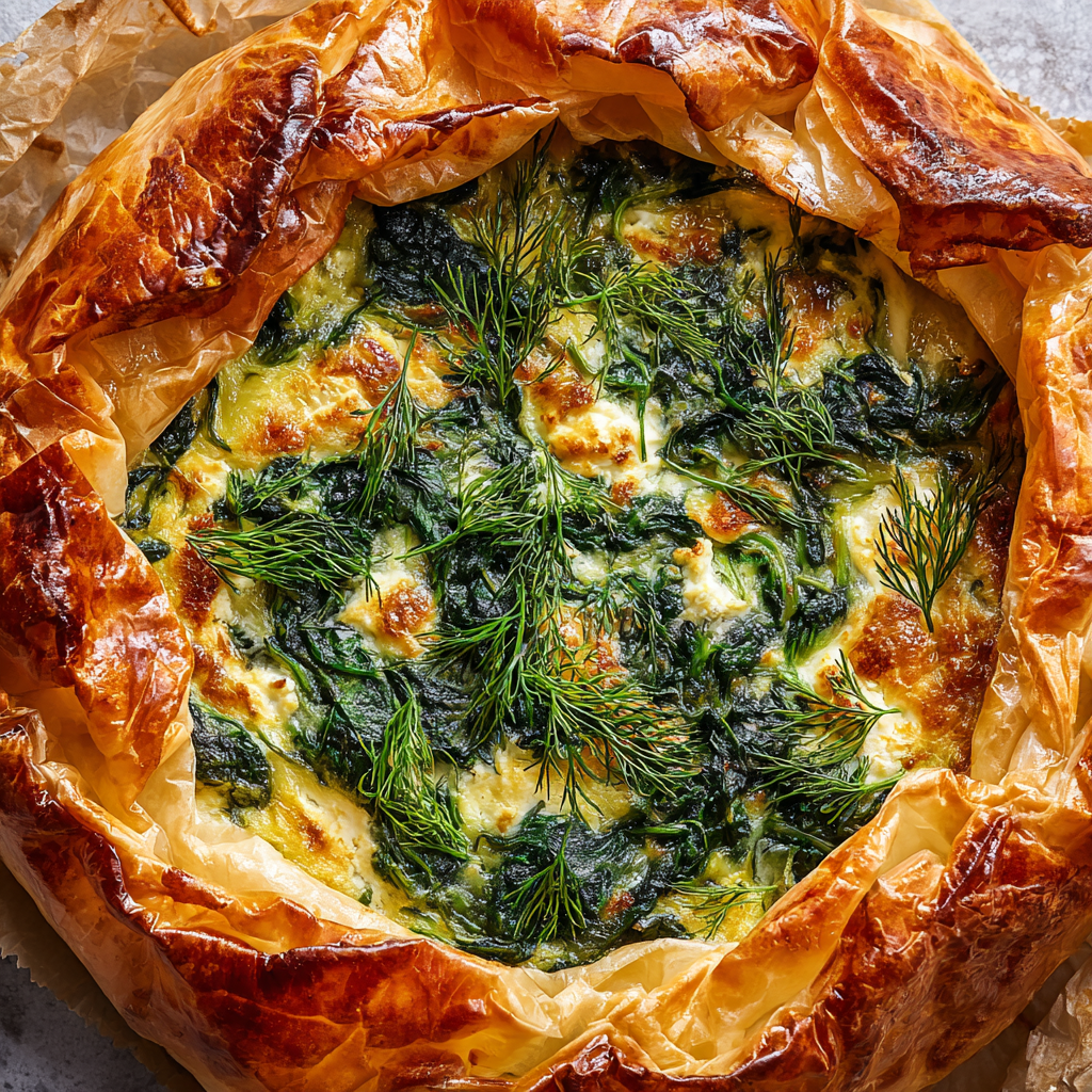 Tourte Grecque Épinards & Feta – Une Recette Authentique et Gourmande