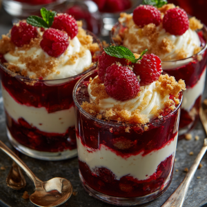 Verrines Framboise, Mascarpone & Meringue – Le Dessert Frais & Craquant Parfait !