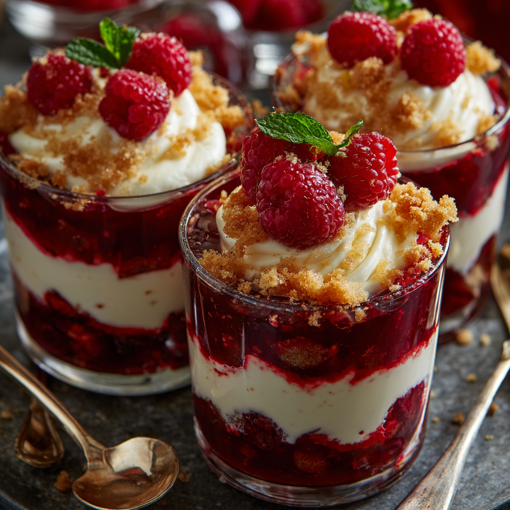 Verrines Framboise, Mascarpone & Meringue – Le Dessert Frais & Craquant Parfait !